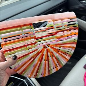 Vakaer Purse Acrylic Tote Bright and Fun NWOT